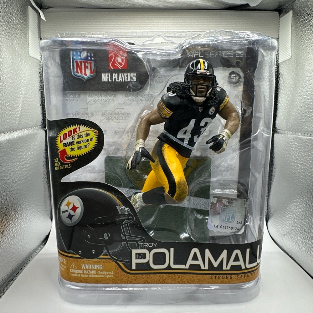 Troy Polamalu #43 NFL Series 29 Pittsburgh Steelers Figure 2012 ~ Brand New